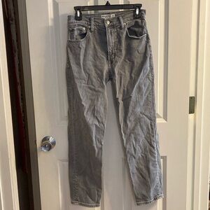 Size 26 Abercrombie & Fitch Grey High Rise Mom Jean
